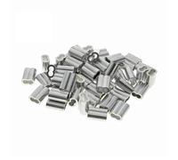 CENPEK 100 Piezas de 0,16 Pulgadas (4 mm) de diámetro, Manguitos de Aluminio para Cables, Accesorios de engarce de Cables