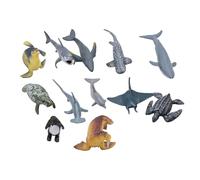 CENPEK 12Pcs Modelos De Animales Marinos Mini Modelos De Animales De Simulación para Amantes del Mar Colección De Modelos De Animales