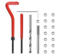 CENPEK 15pcs M12 x 1.25 Kit de reparación de rosca, conjunto de reparación de bobina helicoidal de coche, juego de herramientas manuales compatible