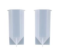 CENPEK 2 moldes de silicona de cono hexagonal DIY Crystal Epoxy Glue molde de fundición de cuarzo sintético flores curativas vela hacer manualidades decoración del hogar