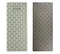 CENPEK 2 piedras de afilar de diamante, piedra de afilar diamante profesional para afilar bordes romos o cansados, 14 x 6 cm