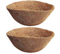 CENPEK 2 piezas de 20 cm de coco redondo para colgar cesta de repuesto natural de fibra de coco para jardín, maceta, verduras, hierbas