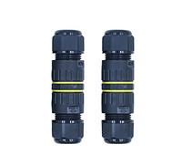 CENPEK 2 uds Caja de Conexiones Impermeable al Aire Libre IP68 Conector de Cable eléctrico 2 vías M16 Rango de Cable de Enchufe 3,5 a 7 mm Cajas de Cable Externo