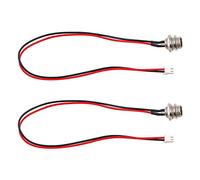 CENPEK 2 uds.Puerto de Carga para Patinete Eléctrico, Puerto de Cargador de Batería de 3 Pines y 2 Cables, Piezas para Patinete Eléctrico