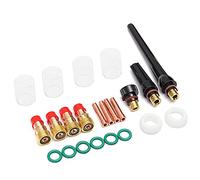 CENPEK 23 piezas TIG Stubby Gas Lens 17GL332#10 Cup y TIG Gas Lens Kit de boquilla de alúmina para WP 17 18 26 TIG soldadura antorcha