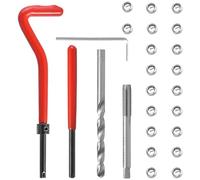 CENPEK 25pcs M8 x 1.25 Kit de reparación de rosca, conjunto de reparación de bobina helicoidal de coche, juego de herramientas manuales compatible