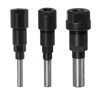 CENPEK 3 piezas de extensión y reductor para máquina de grabado, extensor de mandril para carpintería (1/4 vástago+vástago de 8 mm y vástago de 1/2)