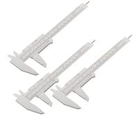 CENPEK 3 unids pinza de plástico de 6 pulgadas Vernier calibrador mini deslizante calibrador dial calibradores para tatuaje ceja plantilla permanente maquillaje estudiantes experimento suministro
