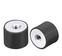 CENPEK 4 soportes de goma hembra de 30 x 30 mm, rosca M8, aisladores de vibración, reemplazan almohadillas antivibraciones, bloque base plana Silentblock