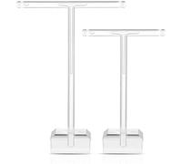 CENPEK 4pcs pendientes de acrílico soporte titular de la forma de T oído pernos de exhibición estante de la joyería organizador transparente