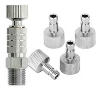 CENPEK 5 piezas conectores hembra de 1/8 pulgadas y adaptadores macho válvula de control de ajuste accesorios de aerógrafo para compresor de aire y manguera de aerógrafo