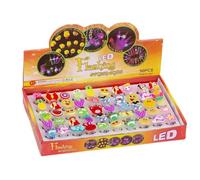 CENPEK 50 Piezas de Rellenos para Bolsas de Fiesta Anillos Iluminados Regalos de Graduación Favores de Fiesta para Niños Niñas Rellenos de Cajas del Tesoro