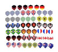 CENPEK 60 Piezas Alas de Dardos Alas de Dardos Estándar 20 Tipos de Alas de Dardos Colas de Plumas de Repuesto de Pet Duraderas Accesorios y Equipos Juegos de Dardos