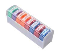 CENPEK 8 Uds Coloridos Sellos De Motivación para Profesores De Escuela, Sellos De Calificación para Comentarios Alentadores, Suministros Escolares, Sellos con Bandeja De Almacenamiento