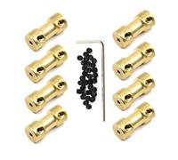 CENPEK 8 unids 2mm a 2mm latón conector cobre DIY motor flexible eje acoplamiento conector conjunto con tornillos para motor pequeño