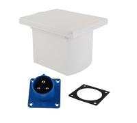 CENPEK Accesorios para conversión de autocaravanas, toma de corriente impermeable de 16 A y 23 A, toma de corriente de 3 pines para caravanas y autocaravanas (blanco)