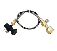 CENPEK Adaptador de carga para estación de llenado Paintball SCBA de 1500 PSI con manguera de microbiano de 24 pulgadas Válvula de inflado de cilindro de buceo (W21.8-14)