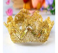 CENPEK Cinta de encaje con cuentas con lentejuelas vintage decorativa de boda nupcial DIY artesanía costura de tela de color-dorado