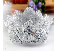 CENPEK Cinta de encaje con cuentas con lentejuelas vintage decorativa para boda, novia, manualidades, costura, tela de colores, color plateado