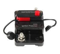 CENPEK Disyuntor a Prueba de Agua para Motor de Arrastre de Barcos Vehículos Marinos ATV Sistema de batería electrónica de Audio estéreo Fusible en línea con Interruptor de reinicio manual-200Amp