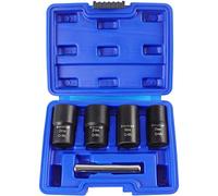 CENPEK Juego de 5 zócalos giratorios, removedor de Pernos dañado de 1/2 Pulgada, Juego de zócalos Extractor de Tuercas de sujeción para la eliminación de Tuercas de 17 mm, 19 mm, 21 mm y 22 mm