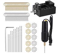 CENPEK Juego de accesorios de taladro de resina eléctrica, 353 piezas, mini taladro de mano con brocas de torsión y pasadores de tornillo para moldes de fundición de resina, llaveros de bricolaje