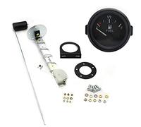 CENPEK Medidor de combustible 2 pulgadas 52 mm Medidor de nivel de combustible universal para automóvil con sensor de combustible digital LED E-1/2-F Puntero de rango 12V para barco SUV