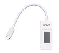 CENPEK Medidor de corriente USB C tipo C 4-30 V 0-6,5 A PD QC USB Medidor de potencia capacidad comprobador de voltaje (blanco)