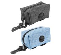 CENPEK Paquete 2 Dispensadores Bolsas para Desechos Perros Dispensador Bolsas para Excrementos Perros para Los Amantes Las Mascotas Cuando Caminan, Corren O Caminan (Negro + Azul)