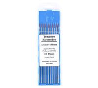 CENPEK Paquete de 10 electrodos de tungsteno de soldadura TIG de 3/32 pulgadas WT20 (rojo) de tungsteno torado - 2,4 x 150 mm