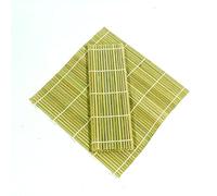 CENPEK Paquete de 2 alfombrillas de sushi de bambú para sushi, rodillo de sushi, de bambú, 9.5 pulgadas, cuadradas