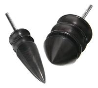 CENPEK Paquete de 2 bruñidores de cuero con punta puntiaguda, herramienta giratoria de borde de cuero, suministros para manualidades en cuero