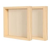 CENPEK Paquete de 2 paneles de madera sin acabar, lienzos de madera para pintura, vertido, arte, uso con aceites acrílicos, 15 x 15 cm