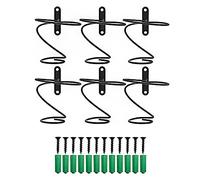 CENPEK Paquete de 6 soportes de pared para botellas de vino, soporte de exhibición de botellas de vino de hierro, organizador de vino con tornillos para almacenamiento de bebidas, botellas de licor