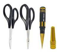 CENPEK RC, perforador de agujeros de 0 a 14 mm, con manga y tijeras curvadas y tijeras rectas, set de montaje de cuerpo de coche RC para herramientas de reparación de camiones