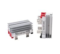 CENPEK Rectificador de Puente trifásico, 50 amperios, 1200 V CA a CC, rectificador de Alta Potencia, diodo de Onda Completa de silicio, módulo rectificador de 5 terminales con disipador de Calor