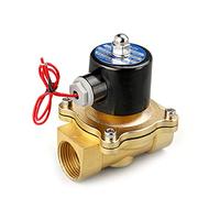 CENPEK Válvula solenoide eléctrica de latón, válvula de Aire de 1/2 Pulgada y 220 V Normalmente Cerrada para Agua, Aire, Gas, Combustible y Aceite