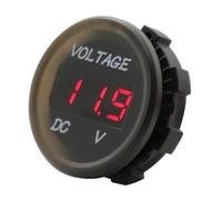 CENPEK Voltímetro de Pantalla LED Mic-VM DC 12V Resistente al Agua para Barco, vehículo Marino, Motocicleta, camión, ATV, UTV, Coche, Caravana, Panel Redondo Digital