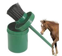 CENRF Cepillo para pezuñas con Cubo,Botella de Aceite para pezuñas con Cepillo - Cepillo de Aceite para Limpieza de pezuñas de Caballo con Botella | Cepillo portátil para el Cuidado de Caballos para
