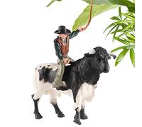 CENRF Juguetes de montar Cowboy Bull | Modelo de beta de torero español salvaje simulado - Figura Rodeoes para figuras coleccionables para niños Niñas de 3 a 5 años 6 a 12 años