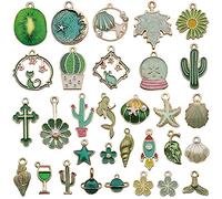 CENRONG Colgantes Dijes para Pulseras Collares Pendientes 31pcs Charm Colgante Esmalte Accesorios De Aleación, para Llaveros, Pulseras, Collares, Pendiente