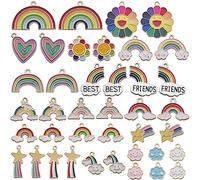 CENRONG Colgantes Dijes para Pulseras Collares Pendientes 40pcs Charm Colgante Esmalte Accesorios De Aleación, para Llaveros, Pulseras, Collares, Pendiente