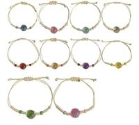 CENRONG Pulsera Amistad de Animales para Niña, Juguetes de Cuerda Trenzada Brazalete Joyería Niña Regalo de Cumpleaños de Fiesta (10PCS Colorful flowers)