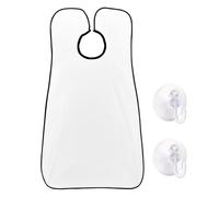 CENSIVI Babero para Barba - Delantal para Afeitar Barba, Recoge Pelos y Capa de Aseo, Tela Antiadherente y de Aseo, Regalos Perfectos para Hombres o para el Día de San Valentín, Blanco