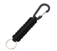 CENSIVI Paracord Llaveros con Mosquetón - Negro Paracord Llaveros con Clip Llavero de Cuerda Trenzada Llavero en Paracord Paracord con Mosquetón Multifunción para Exteriores