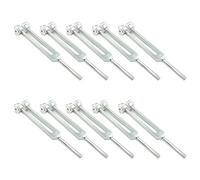 Censous 10 horquillas de afinación de aleación de aluminio de 128 Hz que se pueden utilizar para regalos de recogida de oídos, alta calidad y mano de obra de