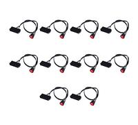 Censous 10 piezas de 50 cm de alambre de estaño de cobre 24 hembra ATX PSU fuente de alimentación para PC probador de arranque puente con interruptor arriba/apagado