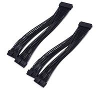 Censous 2X ATX de extensión de alimentación de 1 a 2 puertos 24 de PSU de extensión de 24 un divisor hembra