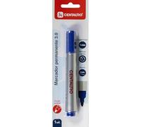 Centauro - Rotulador Permanente Azul, 3mm, Punta Cónica, Secado Rápido, Tinta con Base Aceite, Apto Todo Tipo de Superficies, Metal, Cristal, Estaño, Plastico, Film Fotográfico, Madera, Papel y Cartón