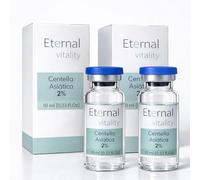 Centella asiatica 2%, Vial de 5 ml. Centella Asiática Antiestrias Reafirmante, Cicatrizante heridas piel, Hidratación y Prevención de Estrías (2 Viales)